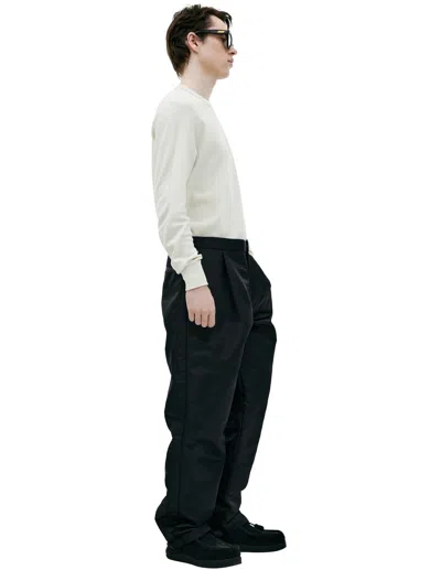 Louis Gabriel Nouchi Wide Trousers With Flaps In Black