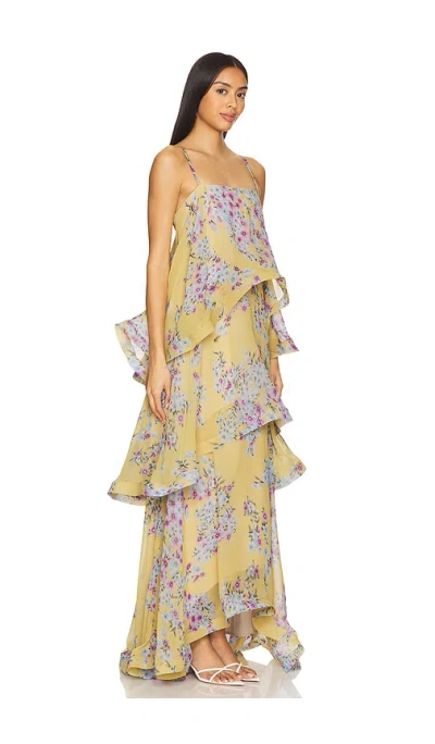 Elliatt X Revolve Armani Maxi Dress In Yellow