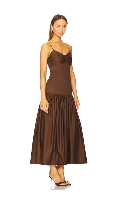 A.l.c Harper Drop-waist Maxi Dress In Chocolate