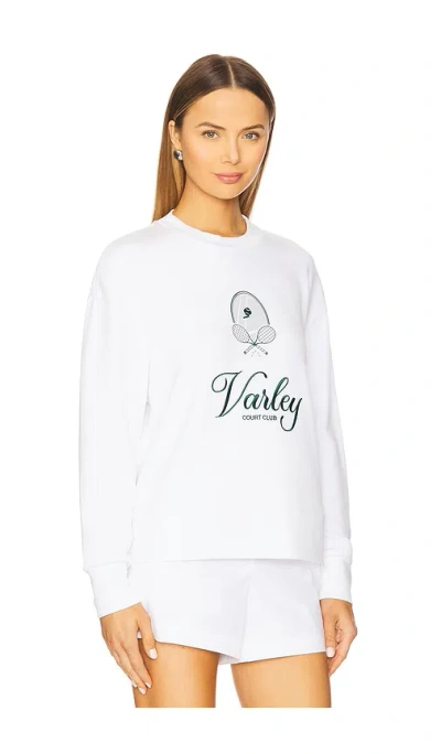 Varley Rasco Namesake Stretch-jersey Sweatshirt In White