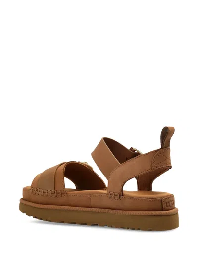 Ugg Leather Sandals In Brown