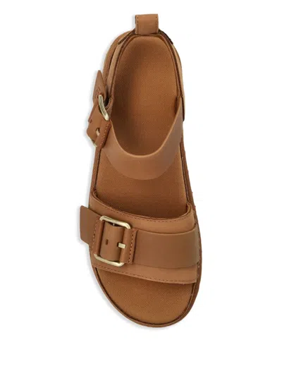 Ugg Leather Sandals In Brown