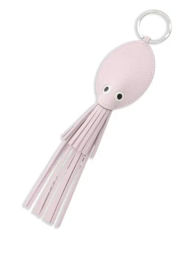 Pre-owned Hermes 2024 Poulpe Keyring In Pink