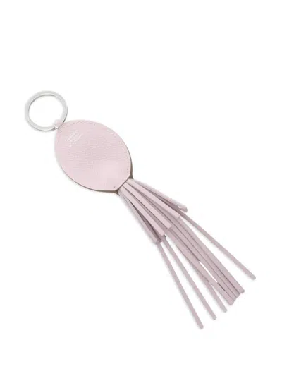 Pre-owned Hermes 2024 Poulpe Keyring In Pink