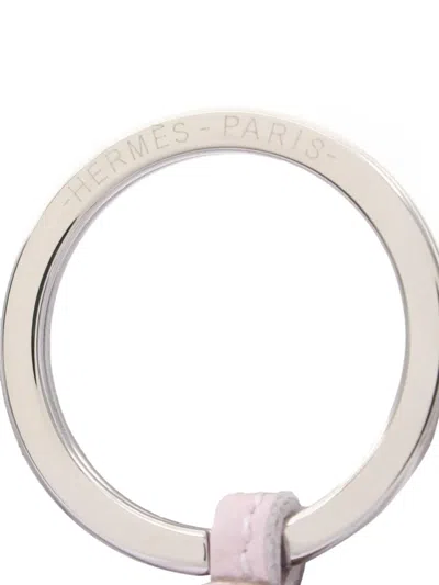 Pre-owned Hermes 2024 Poulpe Keyring In Pink
