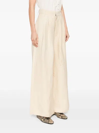 Uma Wang Pleat-detailed Trousers In Neutrals