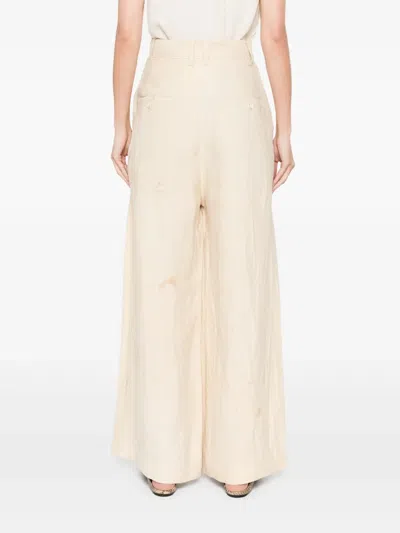 Uma Wang Pleat-detailed Trousers In Neutrals