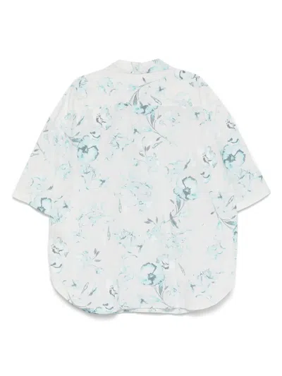 Forme D'expression Floral-print Shirt In White