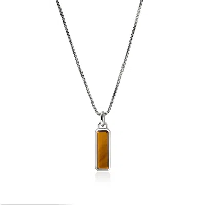 John Hardy Tiger Eye Talisman Necklace In Sterling Silver