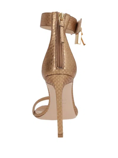 Tom Ford 100mm Padlock Sandals In Gold