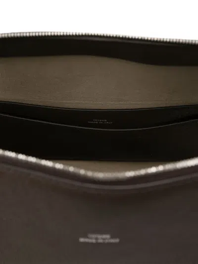 Totême Leather Handbag With Engraved Logo On The Front In Brown