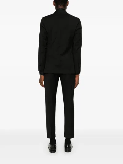 Ungaro Double-breasted Wool Suit In Black