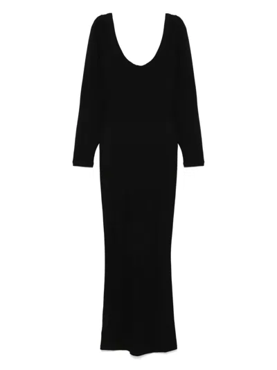 Aya Muse Maxikleid Mit U-ausschnitt In Black