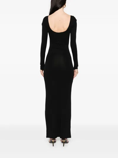 Aya Muse Maxikleid Mit U-ausschnitt In Black