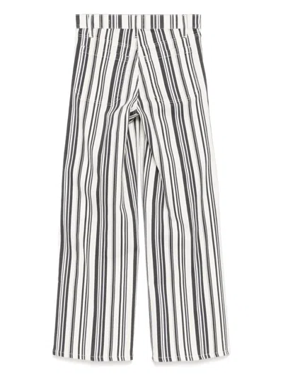 Frame Le Slim Palazzo Patch Pocket High Waist Wide Leg Jeans In Blue