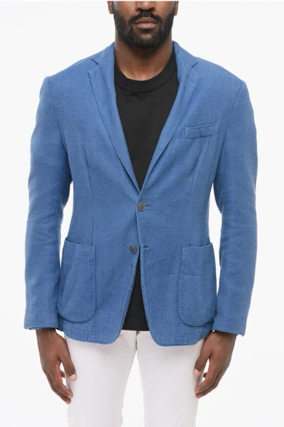 Nino Danieli Unlined 2-button Blazer With Patch Pockets