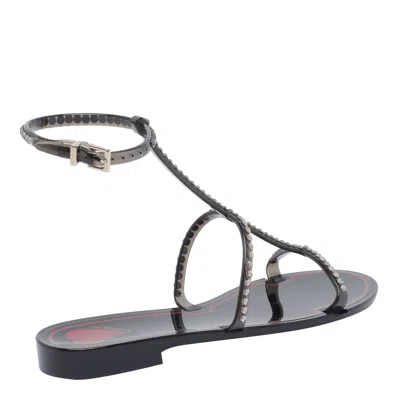 Menghi Rubber Sandals In Black