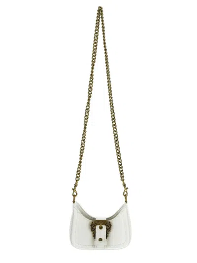 Versace Jeans Couture Baroque Buckle Bag In White