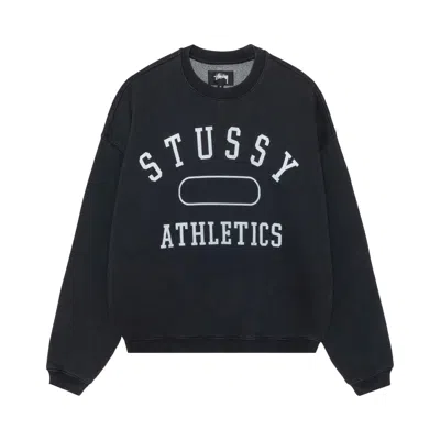 Pre-owned Stussy Athletics Crew 'washed Black'