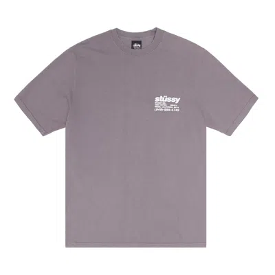 Pre-owned Stussy Pigment Dyed Dna Tee 'shark' In Purple