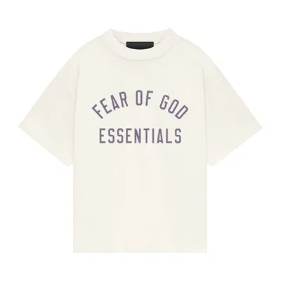 Pre-owned Essentials Fear Of God  Tri-blend Crewneck Tee 'shell' In Cream