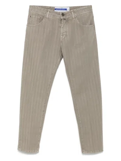 Jacob Cohen Scott Trousers In Brown