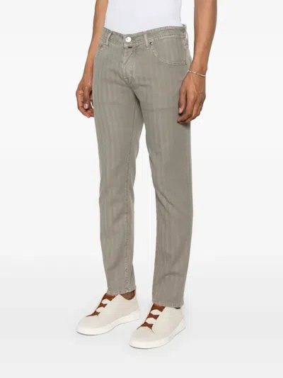 Jacob Cohen Scott Trousers In Brown