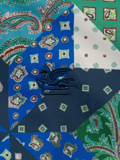 Etro Patchwork-effect Jacket In Blue