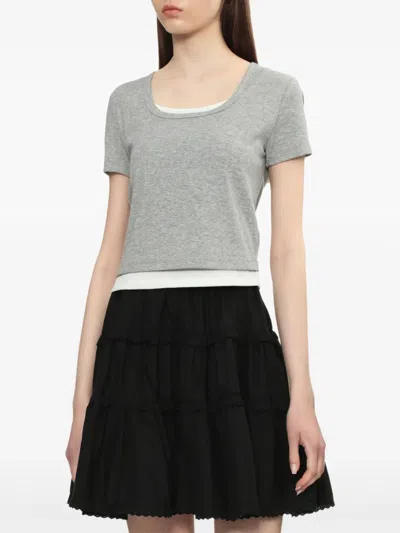 Tout A Coup Layered T-shirt In Grey
