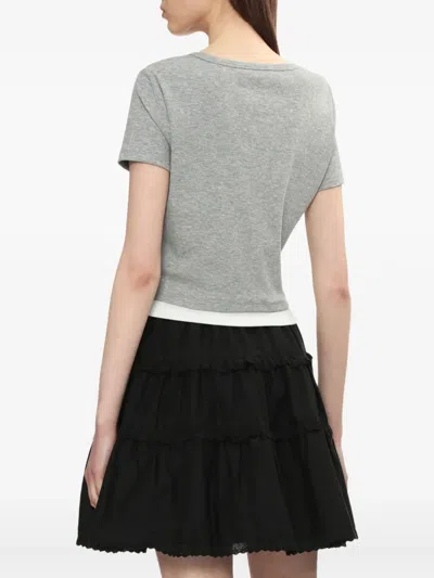 Tout A Coup Layered T-shirt In Grey