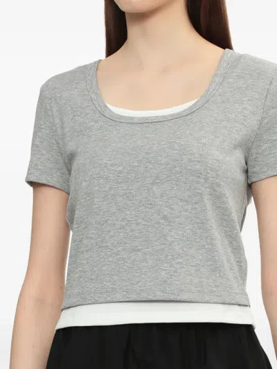 Tout A Coup Layered T-shirt In Grey