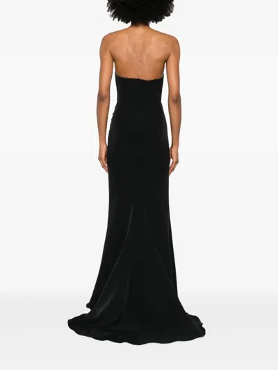 Moos Studio Triangle Of Love Maxi Dress In Black