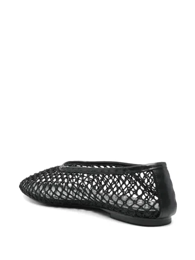 Staud Alba Crocheted Ballet Flats In Black