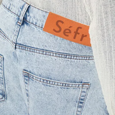 Séfr Light Blue Distressed Jeans In Blue