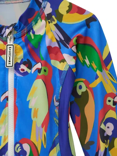 Roarsome Squawk The Parrot Rashguard Swimsuit In Blue