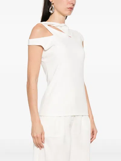 Moos Studio Asymmetric Top In White