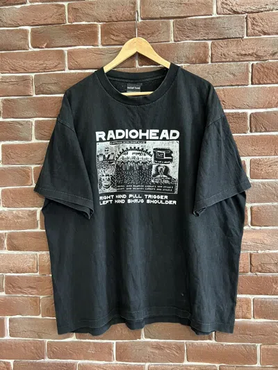 Pre-owned Band Tees Vintage 00s Radiohead Kid A Tour Tshirt Rock Band Xl In Black