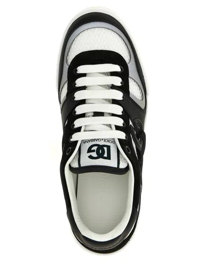 Dolce & Gabbana White And Black Portofino Light Sneakers