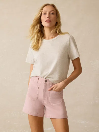 Faherty Stretch Terry Patch Pocket Short In Spring Quartz