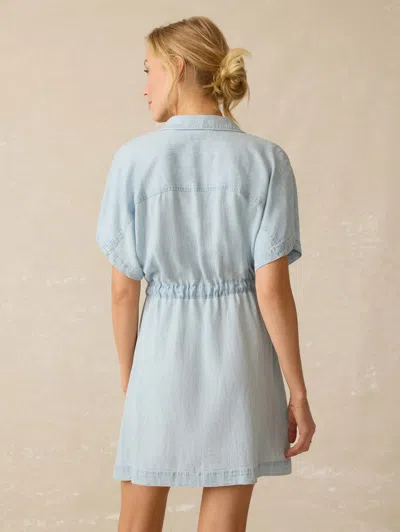 Faherty Tried & True Oakley Dress In Arctic Sea Wash