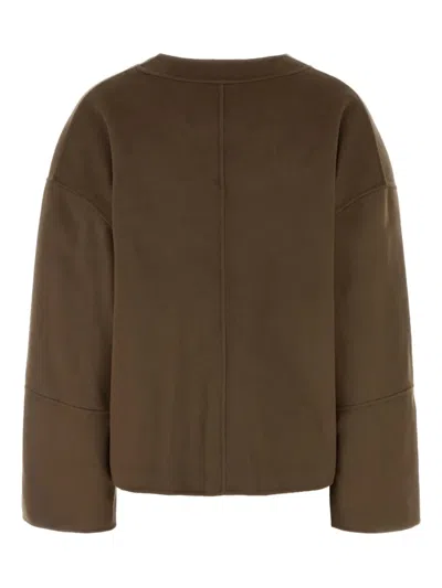 Nanushka Oversize Dodie Cardigan In Wool Blend In Brown