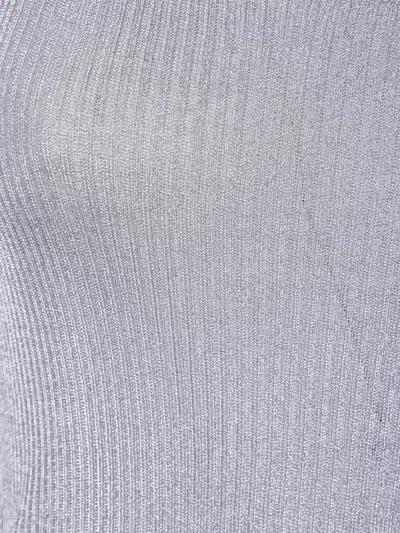 Max Mara Top Hardy In Viscosa Lurex Argento In Silver