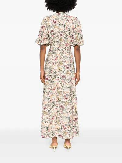 Moos Studio Jardin De Fleurs Maxi Dress In Neutrals