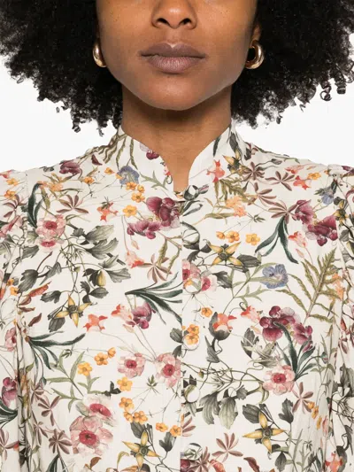 Moos Studio Jardin De Fleurs Maxi Dress In Neutrals