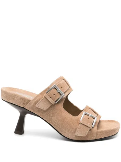 Ash Jewel Footbed Heeled Sandals In Neutral