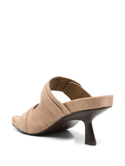 Ash Jewel Footbed Heeled Sandals In Neutral