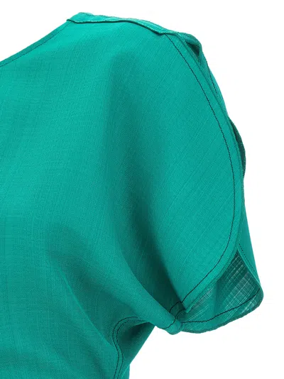 Victoria Beckham Women's Gathered Waist Midi Dress In Green