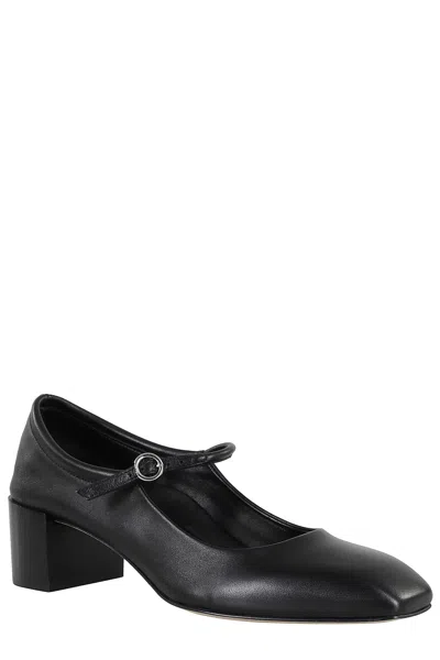 Aeyde Aeydē Anya Heels - Leather - Black In Black