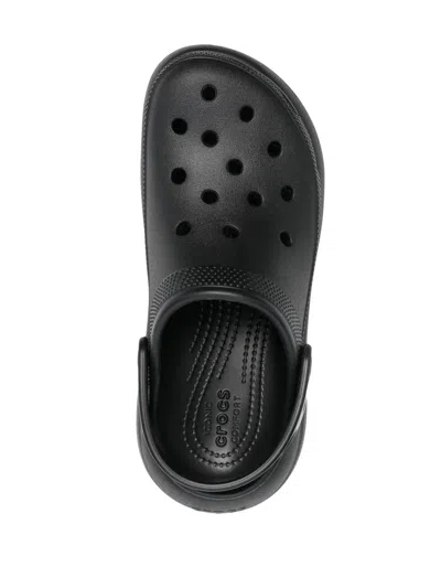Crocs Double-platform Slingback Slides In Black