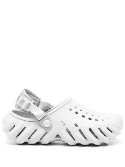 Crocs Cut Out-detail Chunky Sandals In Gray